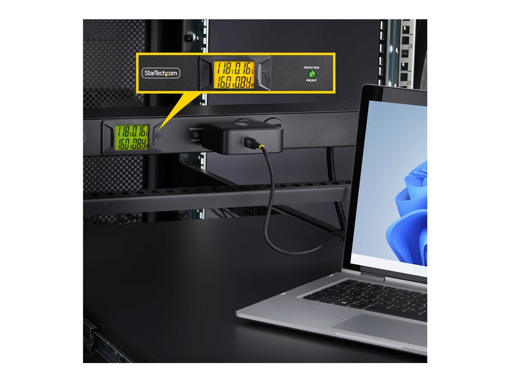 StarTech.com 16-Outlet Rack Mount Metered PDU, 1U Server Power Strip, TAA - Power distribution unit (rack-mountable) - AC 120 16NM8-RACK-MOUNT-PDU