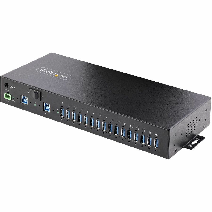 StarTech.com 16-Port Industrial USB 5Gbps Hub with Power Adapter, Mountable, Terminal S5G16AINDS-USB-A-HUB