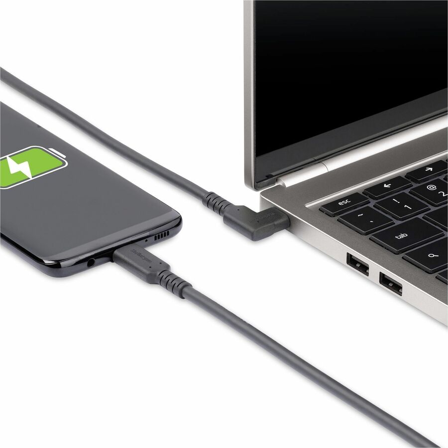 StarTech.com 1.6ft (50cm) Rugged Right Angle USB-C Cable, USB 3.2 Gen 2 (10 Gbps), USB C