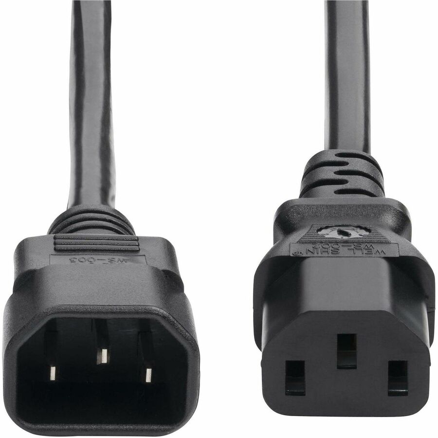 StarTech.com 1ft (0.3m) Power Extension Cord IEC 60320 C14 to C13 PDU Power Cord 10A 250V