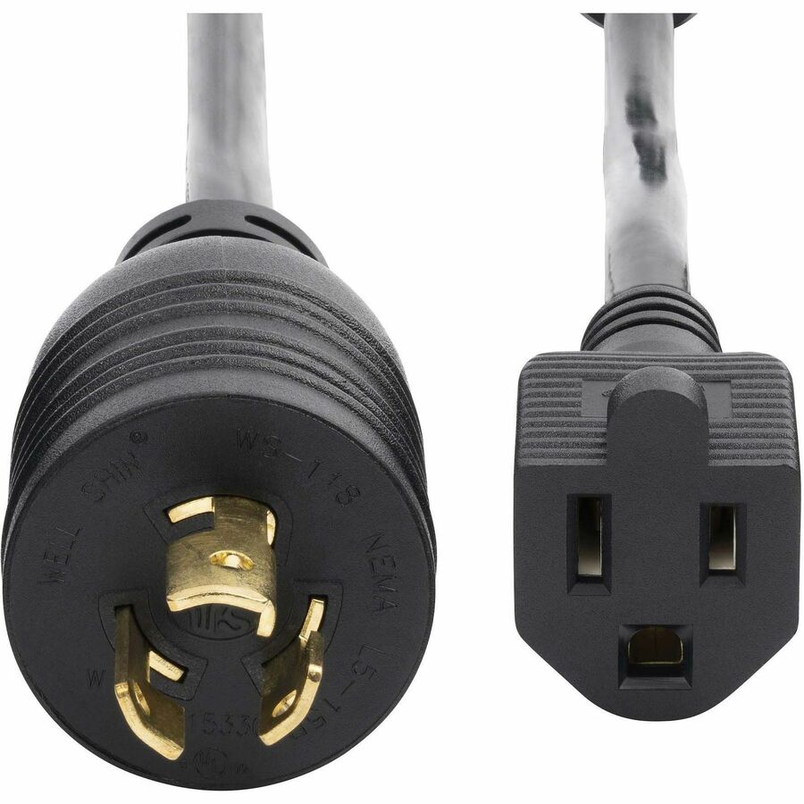 StarTech.com 1ft (30cm) Heavy Duty Power Cord Twist-Lock NEMA L5-15P to NEMA 5-15R 15A 125