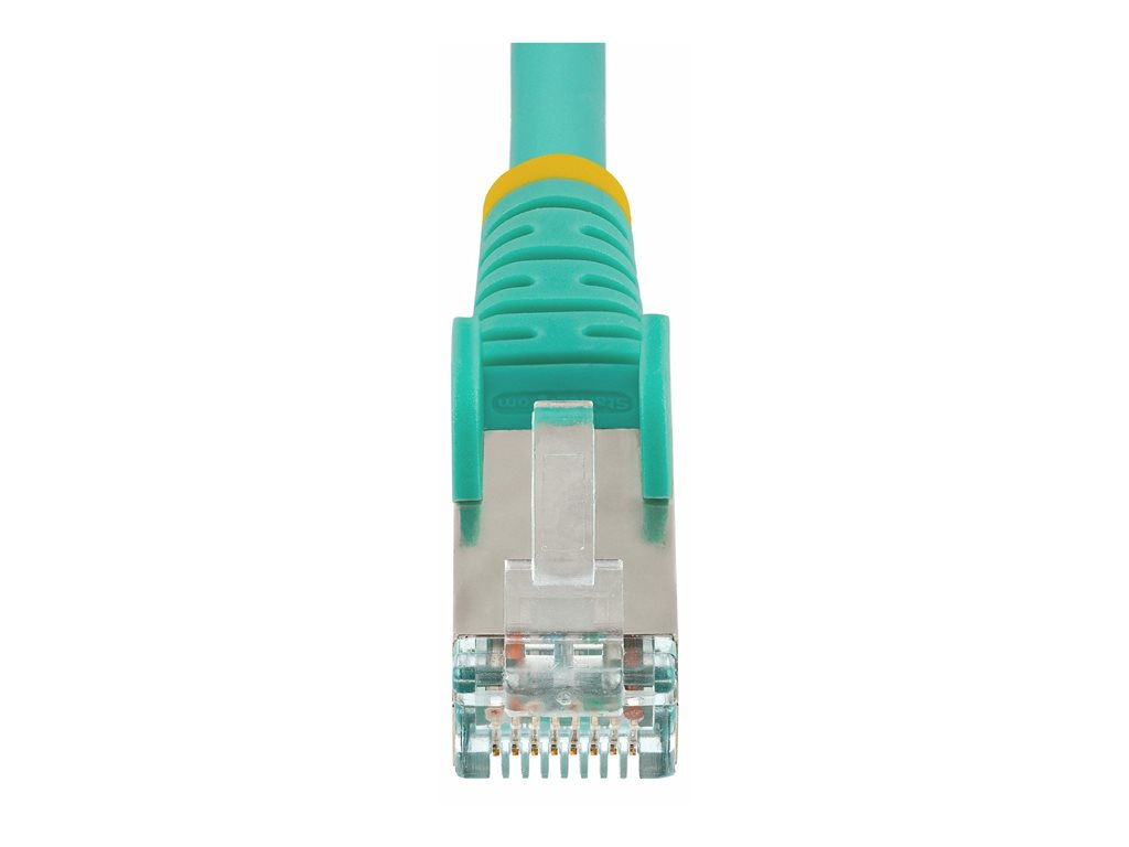 StarTech.com 1ft CAT6a Ethernet Cable LSZH - 10GbE S/FTP 100W PoE Aqua - Patch cable - RJ-45 (M) to RJ-45 (M) - 1 ft - 0.2 in NLAQ-1F-CAT6A-PATCH