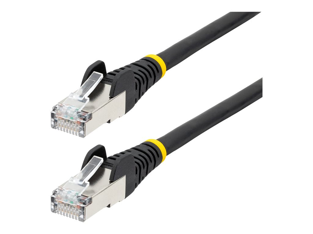 StarTech.com 1ft CAT6a Ethernet Cable LSZH - 10GbE S/FTP 100W PoE Black - Patch cable - RJ-45 (M) to RJ-45 (M) - 1 ft - 0.2 in NLBK-1F-CAT6A-PATCH