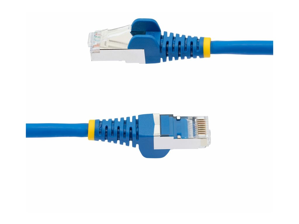 StarTech.com 1ft CAT6a Ethernet Cable LSZH - 10GbE S/FTP 100W PoE Blue - Patch cable - RJ-45 (M) to RJ-45 (M) - 1 ft - 0.2 in NLBL-1F-CAT6A-PATCH
