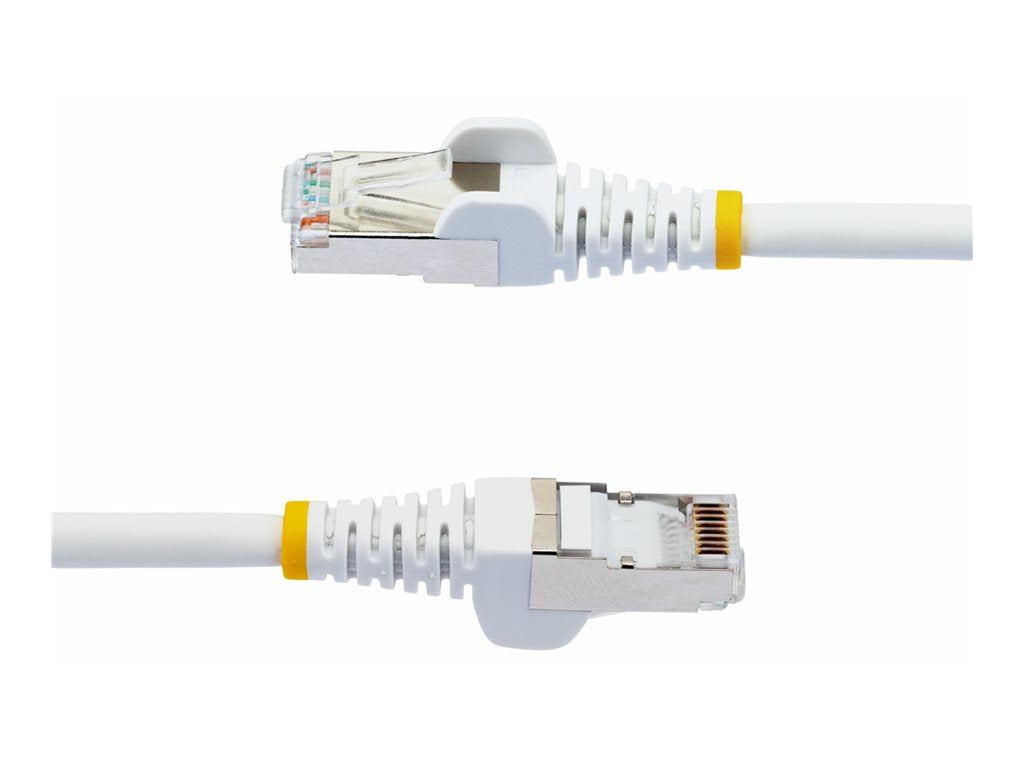 StarTech.com 1ft CAT6a Ethernet Cable LSZH - 10GbE S/FTP 100W PoE White - Patch cable - RJ-45 (M) to RJ-45 (M) - 1 ft - 0.2 in NLWH-1F-CAT6A-PATCH