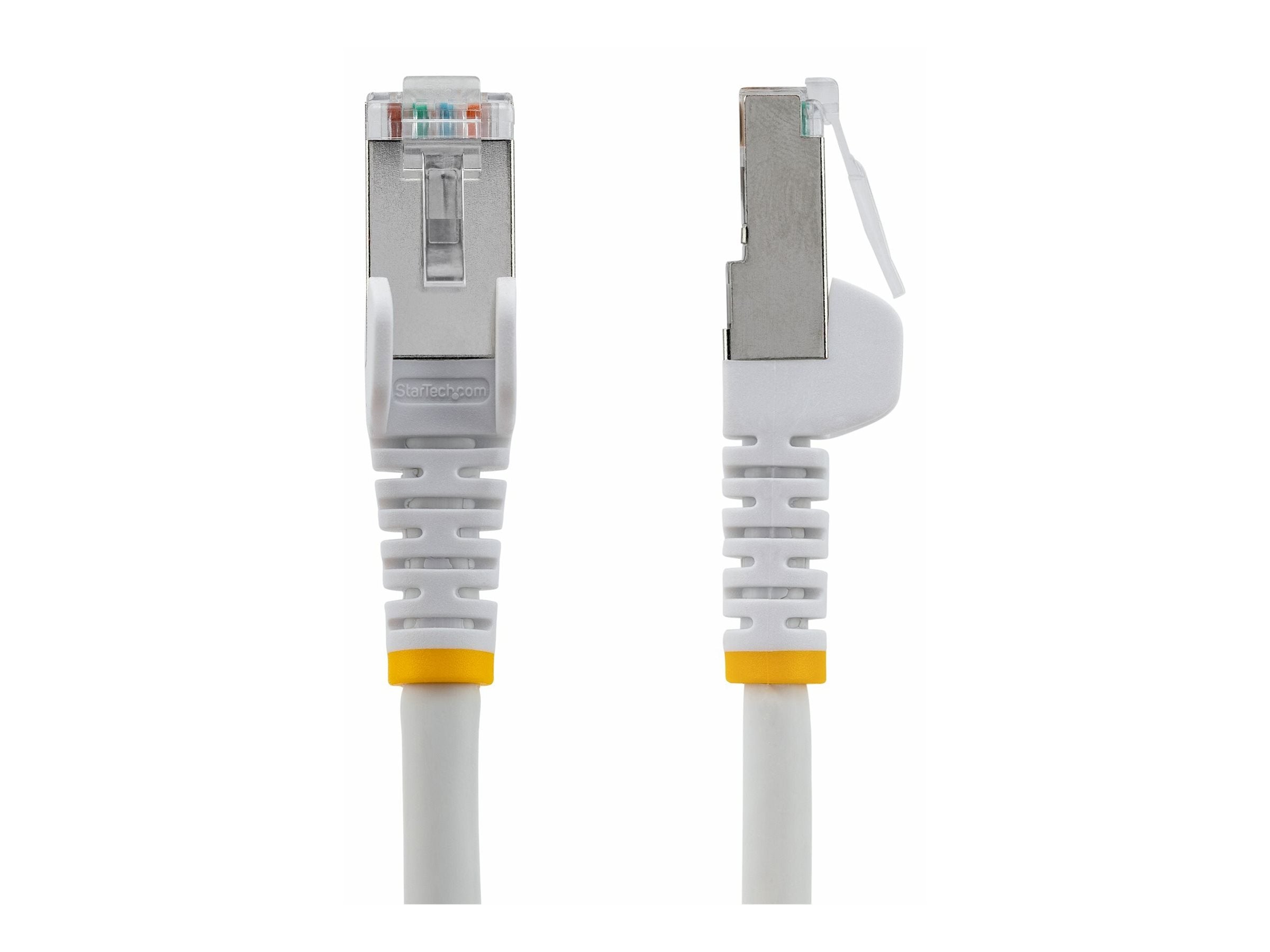 StarTech.com 1ft CAT6a Ethernet Cable LSZH - 10GbE S/FTP 100W PoE White - Patch cable - RJ-45 (M) to RJ-45 (M) - 1 ft - 0.2 in NLWH-1F-CAT6A-PATCH