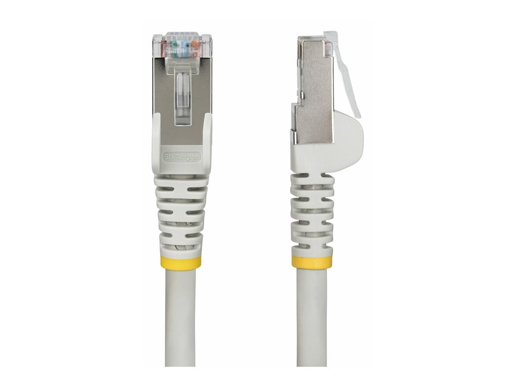 StarTech.com 1ft Gray CAT6a Ethernet Cable, Snagless, S/FTP, 10G, LSZH - Patch cable - RJ-45 (M) to RJ-45 (M) - 1 ft - 0.2 in NLGR-1F-CAT6A-PATCH