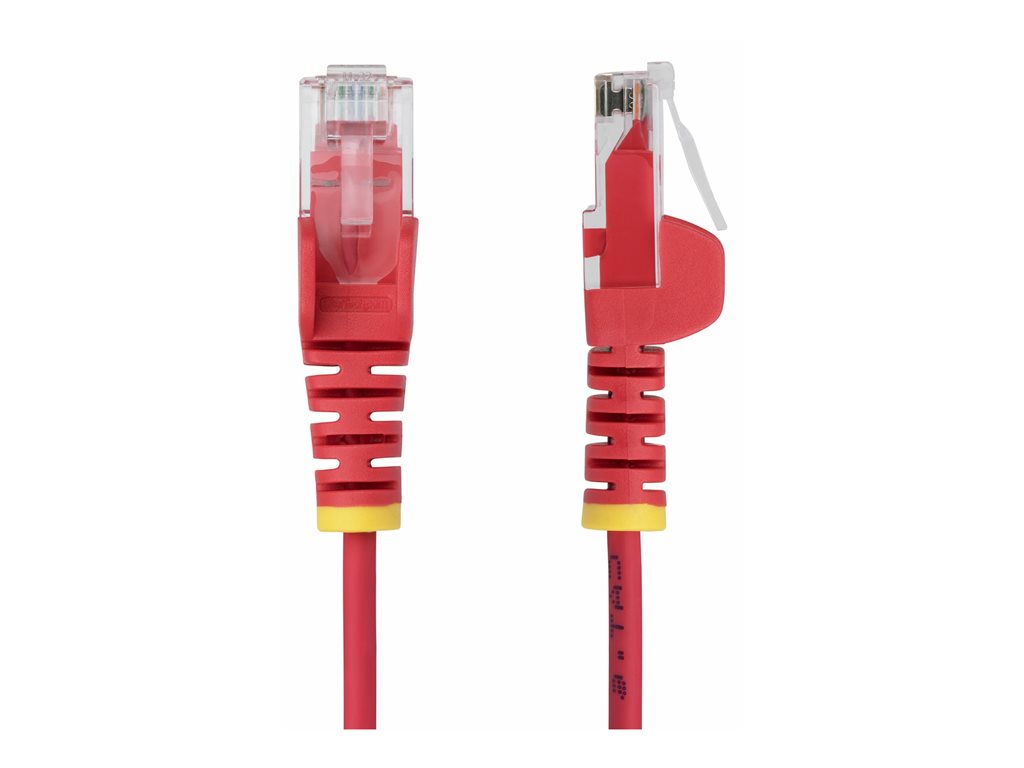 StarTech.com 1ft Red Slim CAT6 Ethernet Cable, Snagless, 28AWG, LSZH - Patch cable - RJ-45 (M) to RJ-45 (M) - 1 ft - UTP - CAT N6PAT1RDS