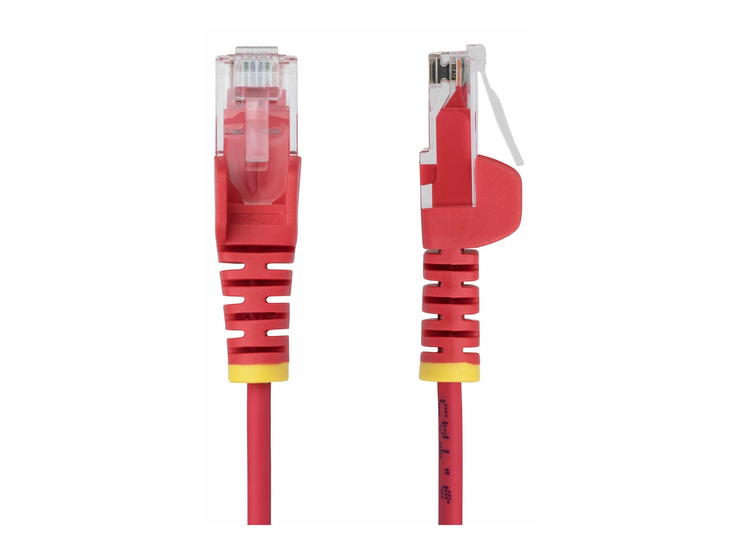 StarTech.com 1ft Red Slim CAT6 Ethernet Cable, Snagless, 28AWG, LSZH - Patch cable - RJ-45 (M) to RJ-45 (M) - 1 ft - UTP - CAT N6PAT1RDS