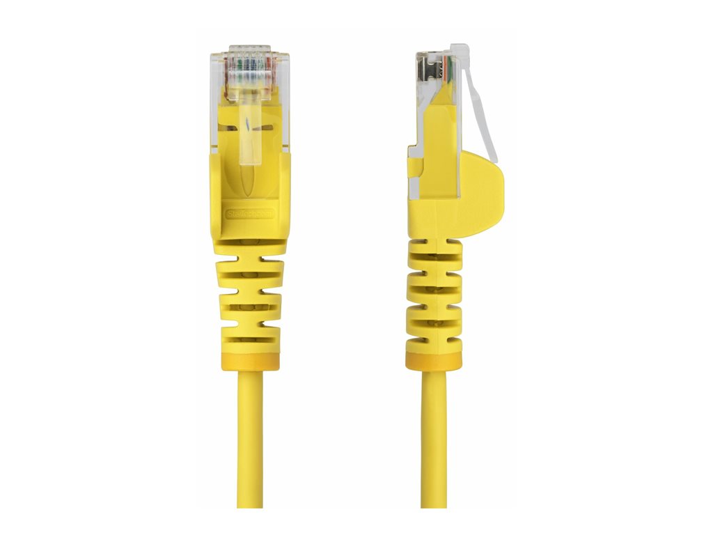 StarTech.com 1ft Yellow Slim CAT6 Ethernet Cable, Snagless, 28AWG, LSZH - Patch cable - RJ-45 (M) to RJ-45 (M) - 1 ft - 0.1 in N6PAT1YLS