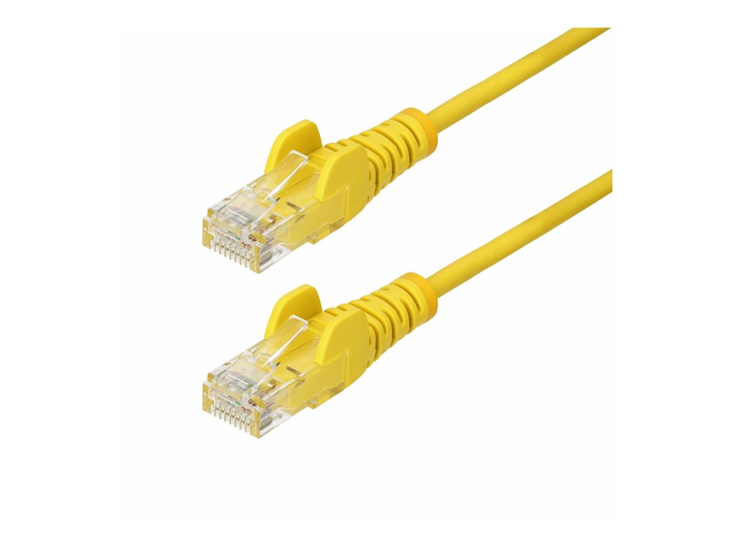 StarTech.com 1ft Yellow Slim CAT6 Ethernet Cable, Snagless, 28AWG, LSZH - Patch cable - RJ-45 (M) to RJ-45 (M) - 1 ft - 0.1 in N6PAT1YLS