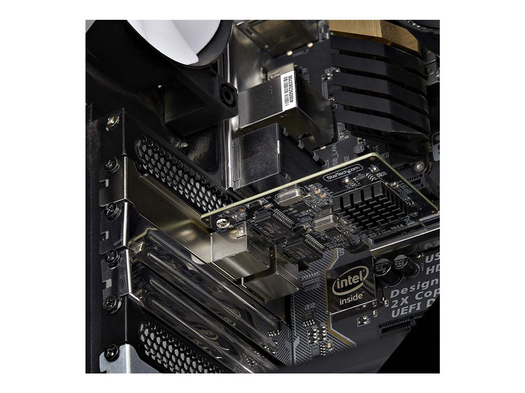 StarTech.com 2-Port Gigabit PCIe Network Adapter Card, TAA Compliant - Network adapter - PCIe - Gigabit Ethernet x 2 - black ST1000SPEXD4T