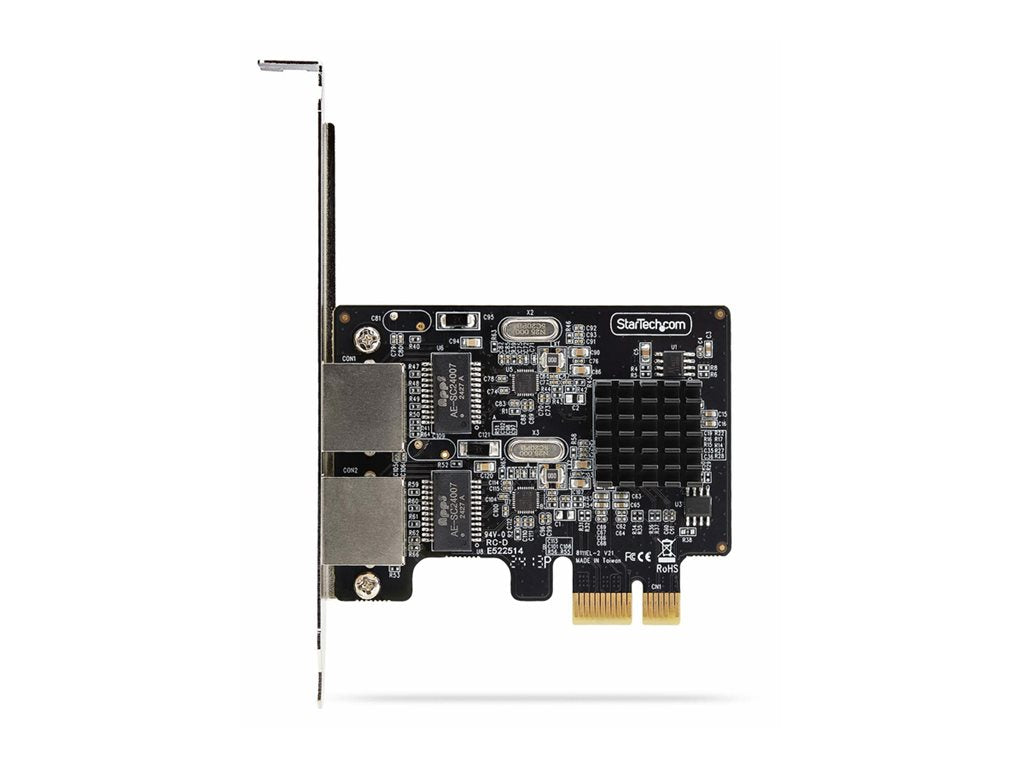 StarTech.com 2-Port Gigabit PCIe Network Adapter Card, TAA Compliant - Network adapter - PCIe - Gigabit Ethernet x 2 - black ST1000SPEXD4T