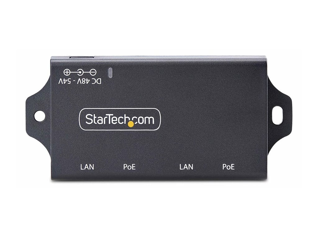 StarTech.com 2-Port Gigabit PoE+ Injector, PoE/PoE+ (802.3af/802.3at) 30W - PoE injector - unmanaged inline - DC 48 - 52 V - AF221C-POE-INJECTOR