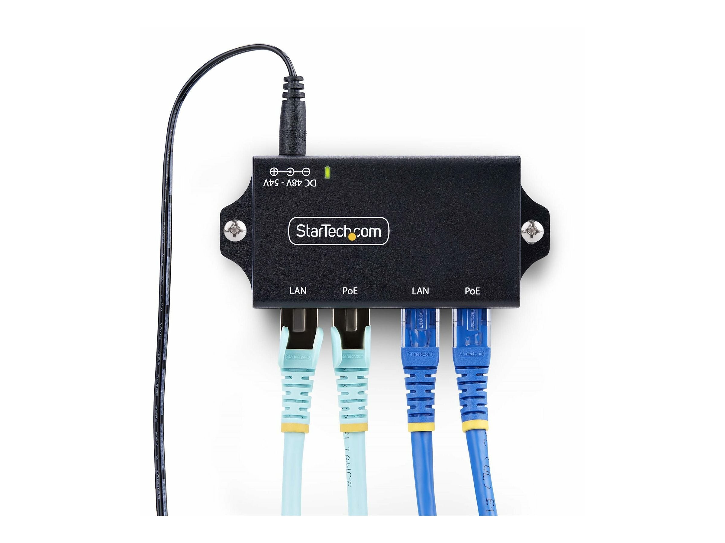 StarTech.com 2-Port Gigabit PoE+ Injector, PoE/PoE+ (802.3af/802.3at) 30W - PoE injector - unmanaged inline - DC 48 - 52 V - AF221C-POE-INJECTOR