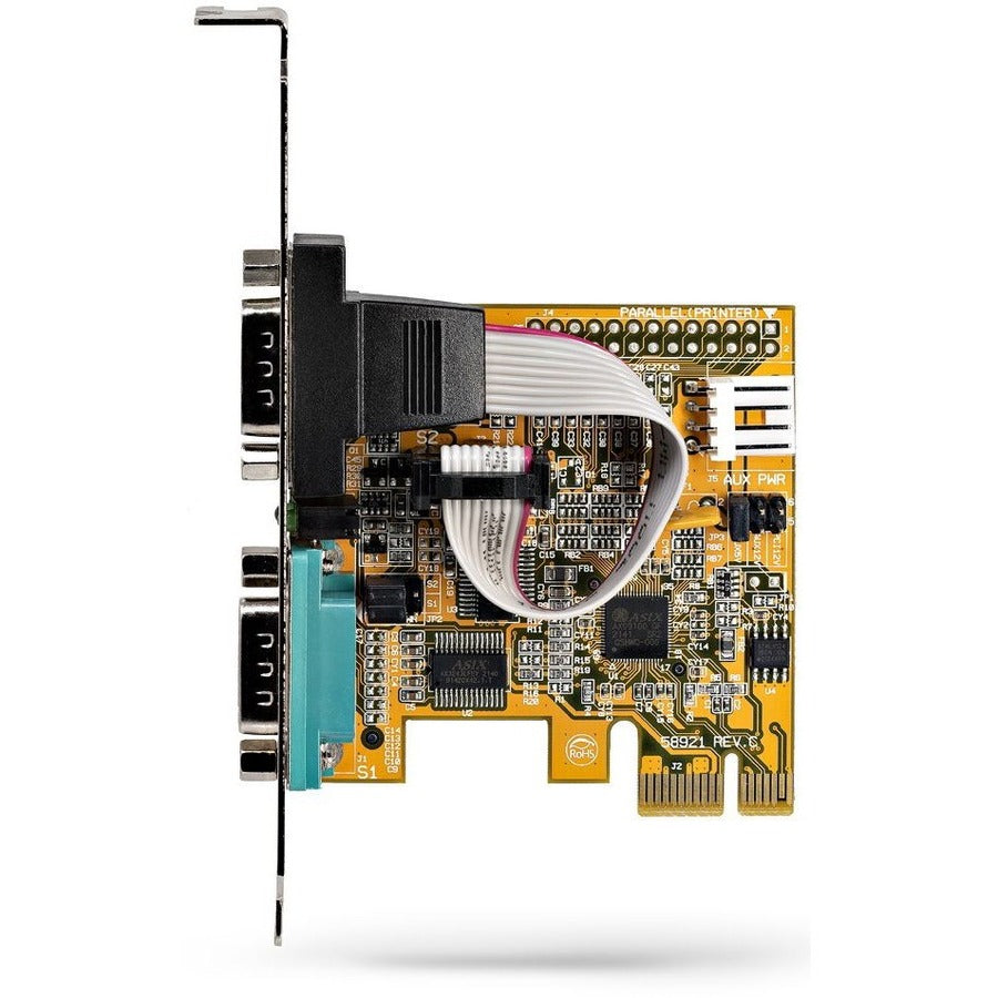 StarTech.com 2-Port PCI Express Serial Card, Dual Port PCIe to RS232 (DB9) Serial Card,