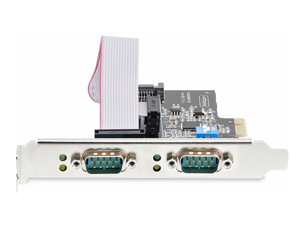 StarTech.com 2-Port Serial PCIe Card, Dual-Port PCI Express to RS232/RS422/RS485 (DB9) Serial Card, Low-Profile Brackets Incl., 2S232422485-PC-CARD