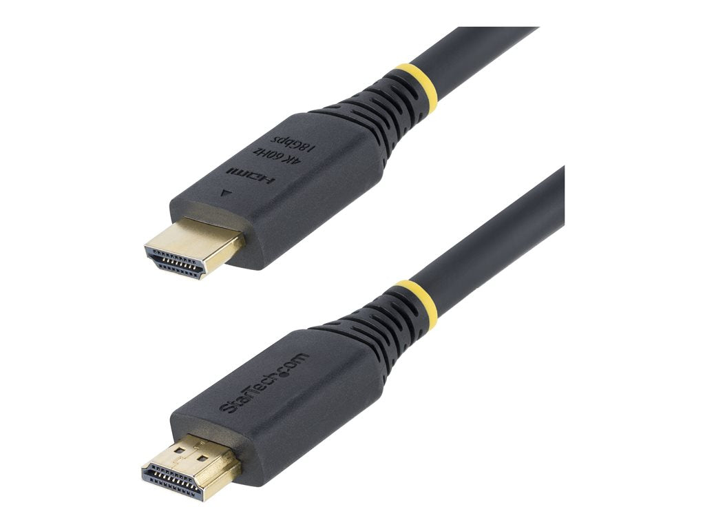 StarTech.com 25ft (7.6m) Premium Certified High Speed HDMI Cable, 4K60Hz - Premium High Speed - HDMI cable with Ethernet - HDMI HDMI2-CABLE-4K60-25F
