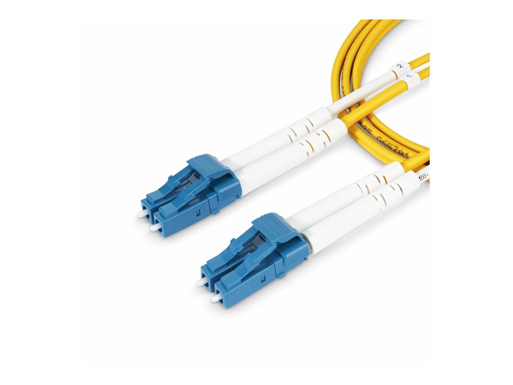 StarTech.com 25m (82ft) LC to LC (UPC) OS2 Single Mode Duplex Fiber Optic Cable, 9/125ï¿½m, Laser Optimized, 10G, Bend