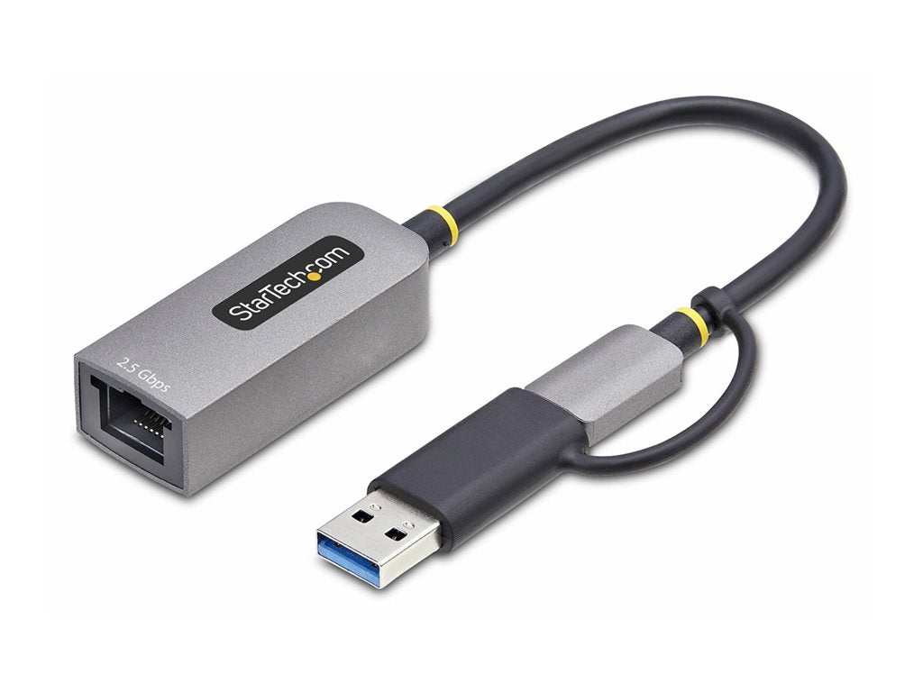StarTech.com 2.5GbE USB-C to Ethernet Adapter with USB-A Converter - Network adapter - USB-C 3.2 Gen 1 / Thunderbolt 3 - 10M/100M/1G/2.5 U2GA-USB-C-ETHERNET