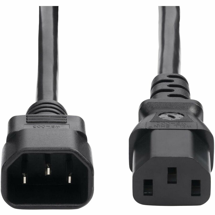 StarTech.com 2ft (60cm) Power Extension Cord IEC 60320 C14 to C13 PDU Power Cord 10A 250V