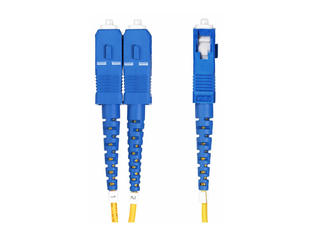 StarTech.com 2m (6ft) LC to SC (UPC) OS2 Single Mode Duplex Fiber Optic Cable, 9/125ï¿½m, Laser Optimized, 10G, Bend Insensitive, SMLCSC-OS2-2M