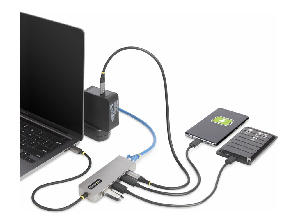 StarTech.com 3-Port USB-C Hub with 2.5 Gigabit Ethernet and 100W Power Delivery Passthrough Laptop Charging, USB-C to 2x USB-A/1x 10G2A1C25EPD-USB-HUB