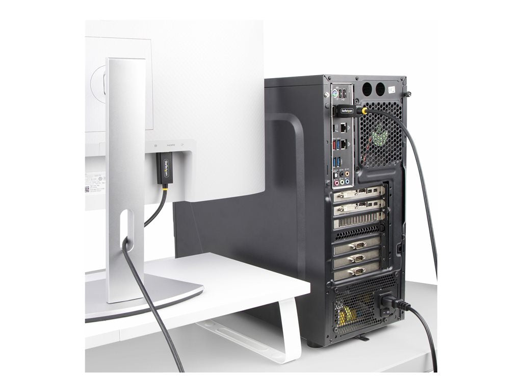 StarTech.com 3.3ft (1m) DisplayPort to HDMI Adapter Cable, 4K 60Hz with HDR, DP to HDMI 2.0b, Active Video Converter, DisplayPort 3F-DP-HDMI-4K60-HDR