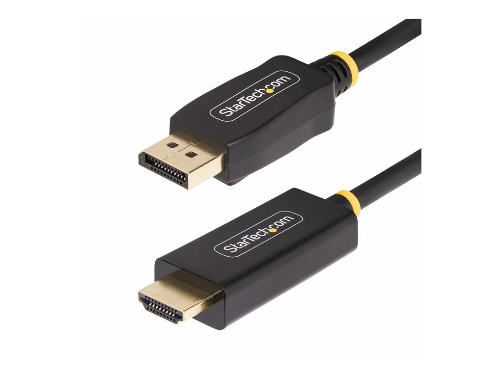 StarTech.com 3.3ft (1m) DisplayPort to HDMI Adapter Cable, 4K 60Hz with HDR, DP to HDMI 2.0b, Active Video Converter, DisplayPort 3F-DP-HDMI-4K60-HDR