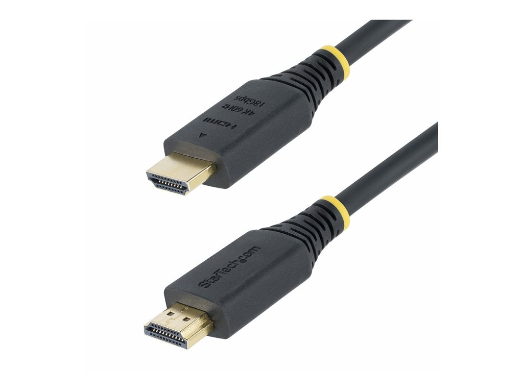 StarTech.com 3ft (0.9m) Premium Certified High Speed HDMI Cable, 4K60Hz - Premium High Speed - HDMI cable with Ethernet - HDMI HDMI2-CABLE-4K60-3F