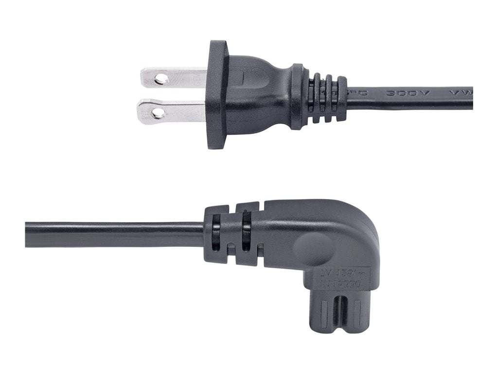 StarTech.com 3ft (1m) Laptop Power Cord, NEMA 1-15P to Right Angle C7, 7A 125V, 18AWG, Laptop Charger Cable, Replacement Power PXT101NB-STRA-3F