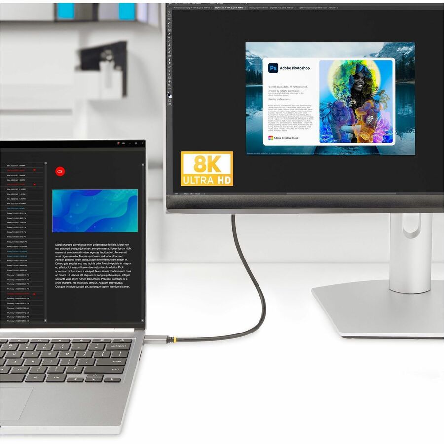 StarTech.com 3ft (1m) USB-C to HDMI Adapter Cable, 8K 60Hz, 4K 144Hz, HDR10, USB Type-C