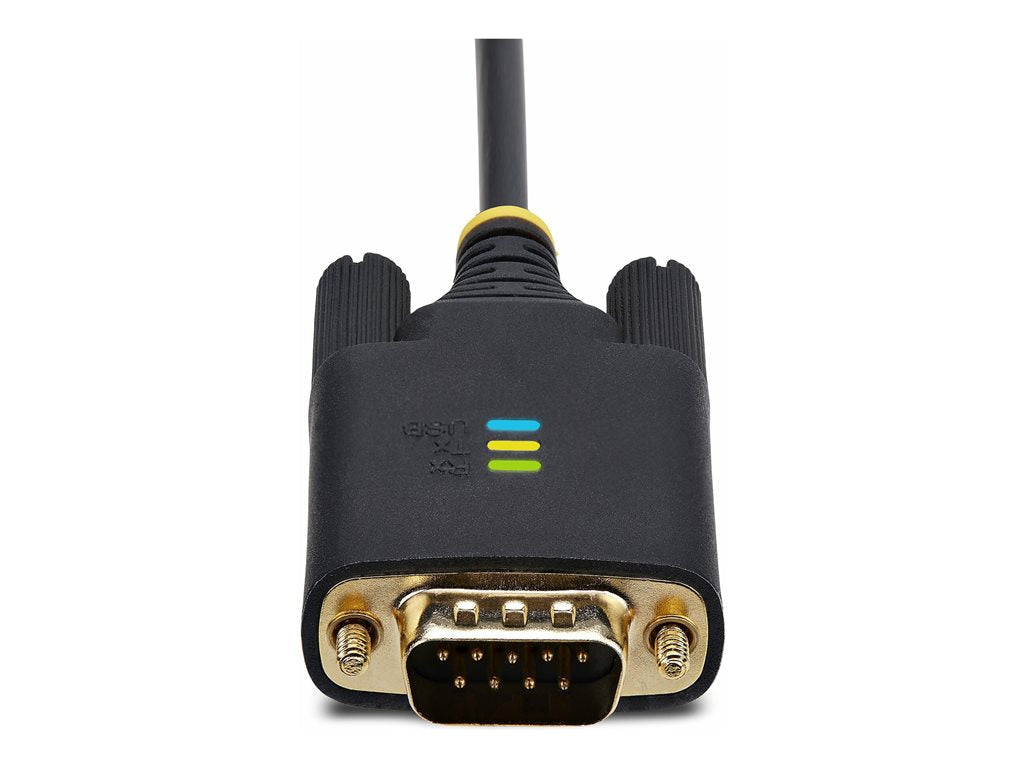 StarTech.com 3ft (1m) USB to Serial Adapter Cable, Interchangeable DB9 Screws/Nuts, COM Retention, USB-A to DB9 RS232, FTDI IC, 1P3FFCB-USB-SERIAL