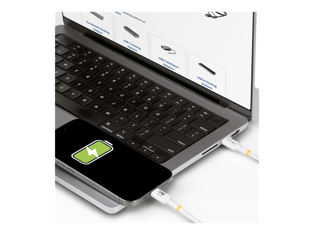 StarTech.com 3ft USB C Charging Cable, USB-IF Certified USB-C Cable, 240W - USB cable - 24 pin USB-C (M) to 24 pin USB-C (M) USB2EPR3FW