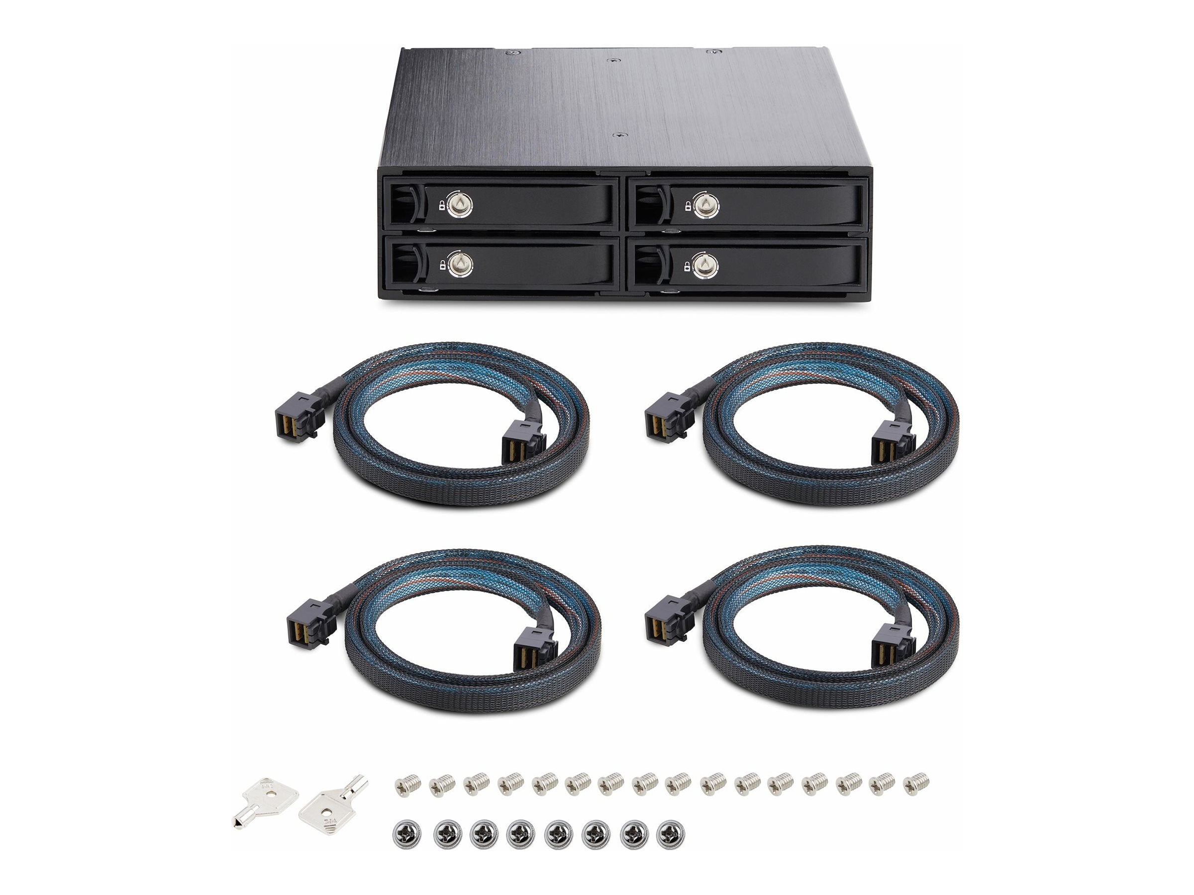 StarTech.com 4-Bay Backplane for U.2 Drives, Fits in a 5.25inch Bay, Quad-Bay Mobile Rack Enclosure for 2.5inch U.2 (SFF-8639) 4U2525-SAS-BACKPLANE