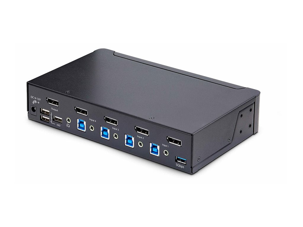 StarTech.com 4-Port DisplayPort 1.4 KVM Switch, 8K 60Hz / 4K 144Hz, 2x USB 3.0 Ports, 4x USB 2.0 Ports, Hotkey Switching, TAA D86A2-4-PORT-8K-KVM