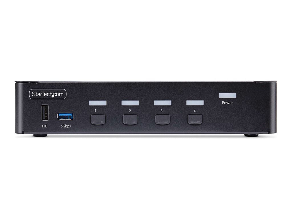 StarTech.com 4-Port DisplayPort 1.4 KVM Switch, 8K 60Hz / 4K 144Hz, 2x USB 3.0 Ports, 4x USB 2.0 Ports, Hotkey Switching, TAA D86A2-4-PORT-8K-KVM