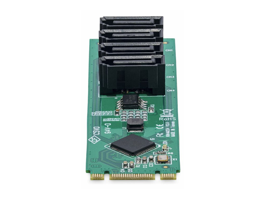 StarTech.com 4-Port M.2 to SATA Adapter Card, M.2 PCIe 3.0 to SATA HDD/SSD Expansion Card, ASM1064 Chipset, M.2 NVMe to 4x HDD/SSD 4P-SATA-M2-ADAPTER