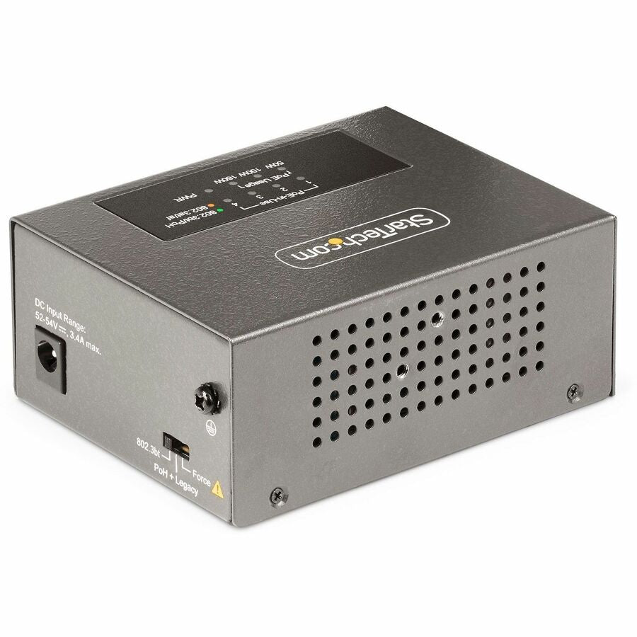 StarTech.com 4-Port Multi-Gigabit PoE++ Injector 5/2.5G Ethernet (NBASE-T) PoE/PoE+/PoE++
