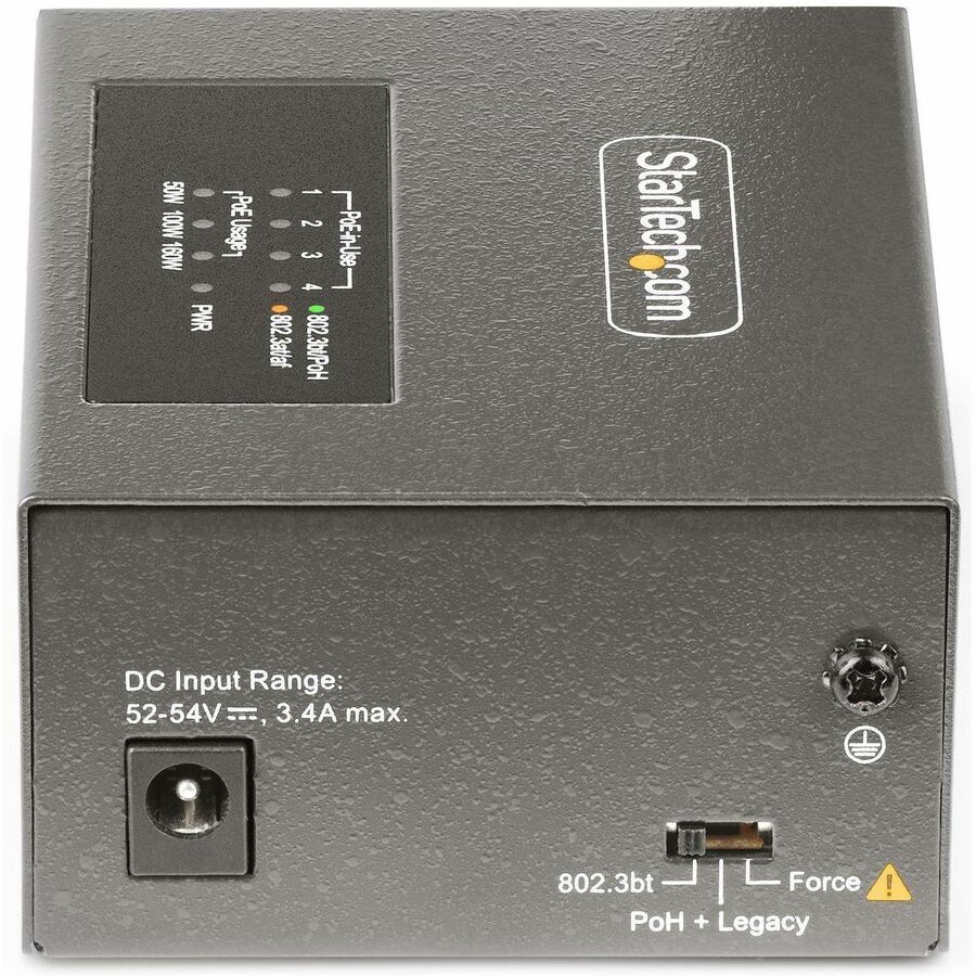 StarTech.com 4-Port Multi-Gigabit PoE++ Injector 5/2.5G Ethernet (NBASE-T) PoE/PoE+/PoE++