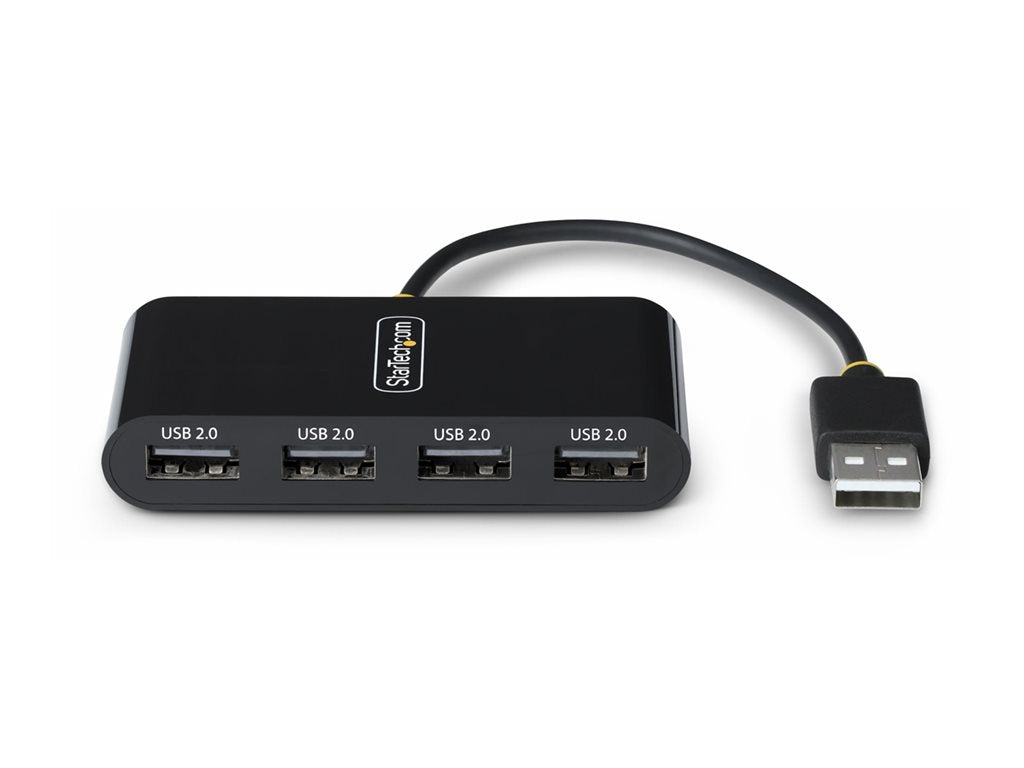 StarTech.com 4-Port USB 2.0 Hub, USB Bus Powered, Small Travel Mini USB Hub, USB 2.0 Splitter, Multi-Port Portable USB Hub, 480Mbps, ST4200MINI2-USB-HUB