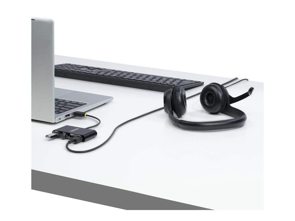 StarTech.com 4-Port USB 2.0 Hub, USB Bus Powered, Small Travel Mini USB Hub, USB 2.0 Splitter, Multi-Port Portable USB Hub, 480Mbps, ST4200MINI2-USB-HUB