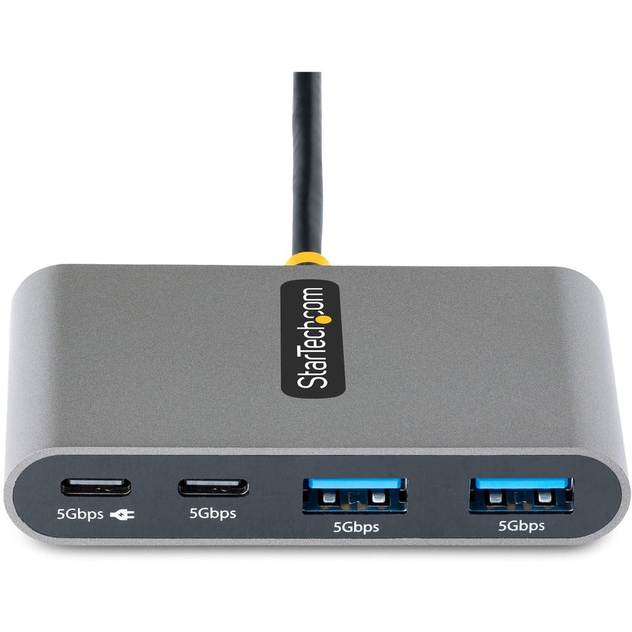 StarTech.com 4-Port USB-C Hub with 100W Power Delivery Pass-Through, 2x USB-A + 2x USB-C, 5Gbps, 1ft/30cm Long Cable, Portable USB 3.0 Hub 5G2A2CPDB-USB-C-HUB