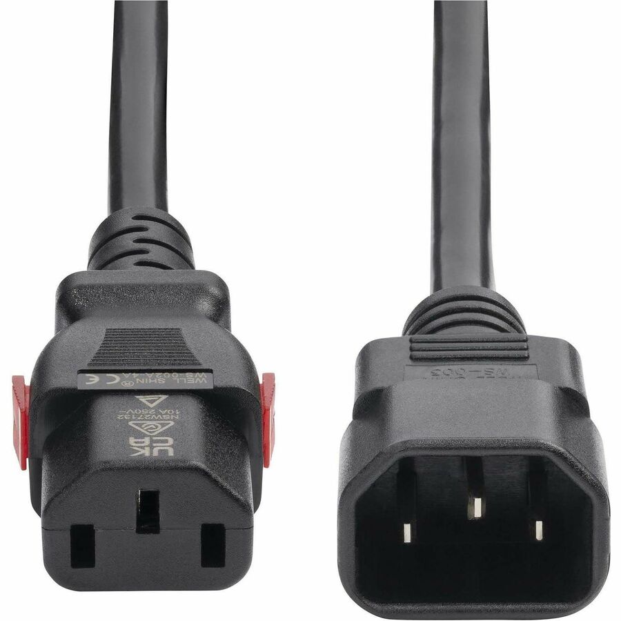 StarTech.com 4ft (1.2m) Power Extension Cord IEC 60320 C14 to Locking C13 PDU Power Cord 1