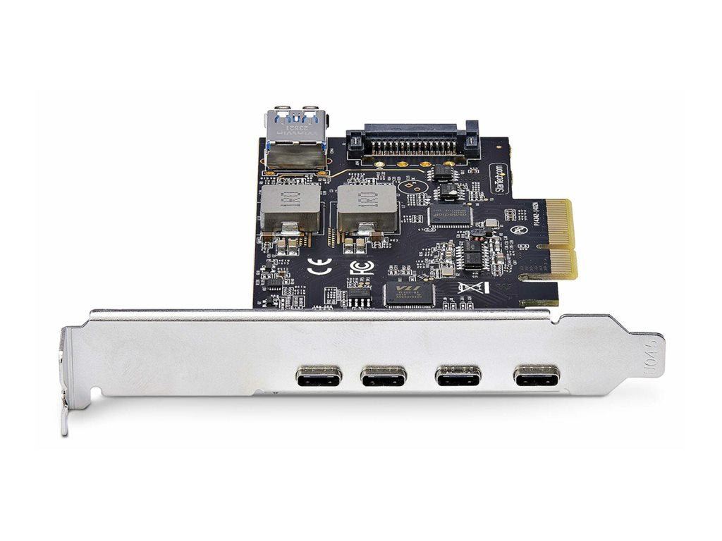 StarTech.com 5-Port USB PCIe Card, USB 3.2 10Gbps, PCI Express Card with 4x USB-C Ports, 1x USB-A Internal Port, USB PCIe Controller PS4C3IA3-USB-C-CARD