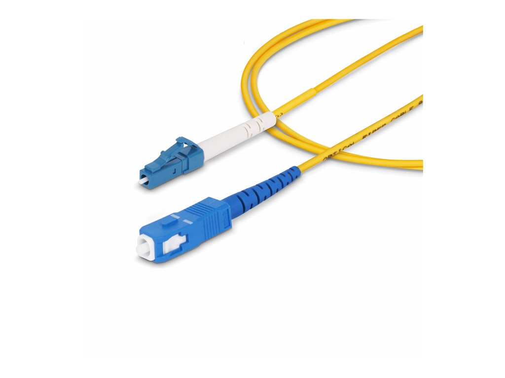 StarTech.com 5m (16.4ft) LC to SC (UPC) OS2 Single Mode Fiber Cable - Patch cable - LC/UPC single-mode (M) to SC/UPC single-mode SPSMLCSC-OS2-5M