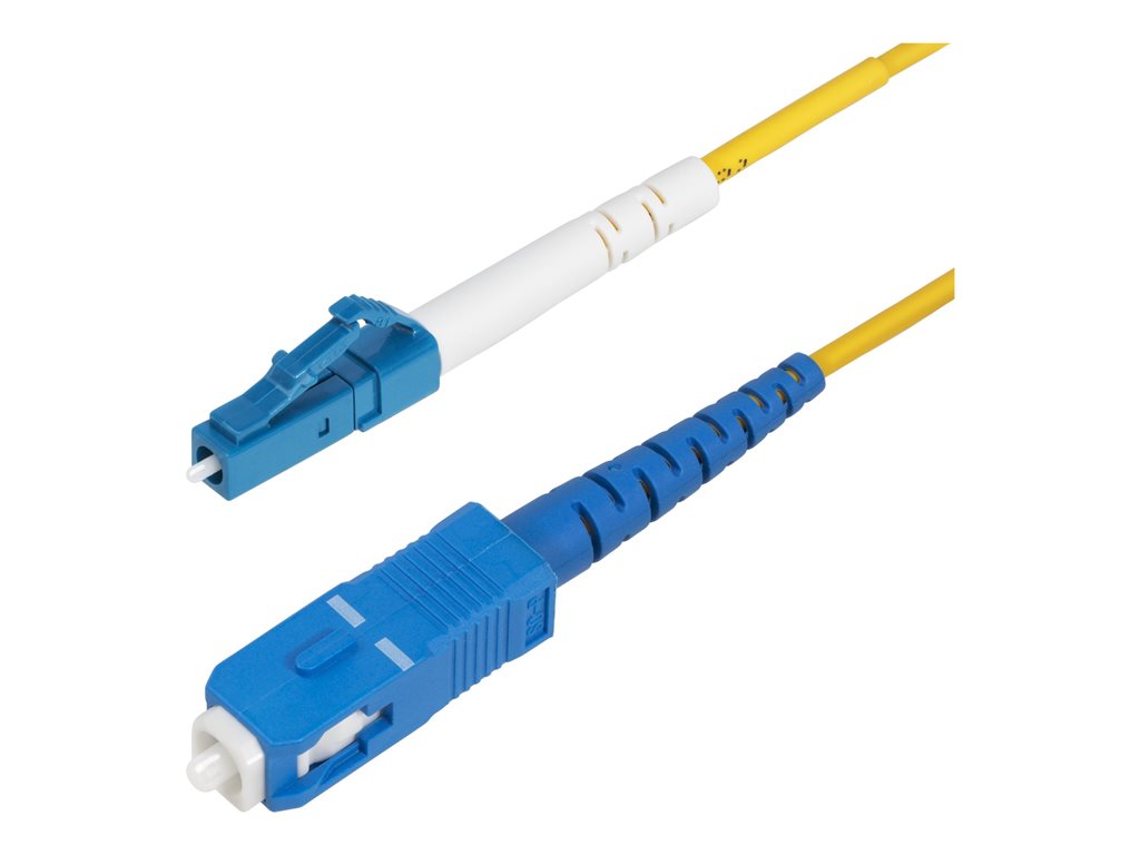 StarTech.com 5m (16.4ft) LC to SC (UPC) OS2 Single Mode Fiber Cable - Patch cable - LC/UPC single-mode (M) to SC/UPC single-mode SPSMLCSC-OS2-5M