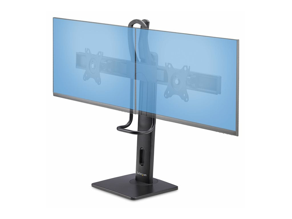 StarTech.com Crossbar Dual Monitor Desk Stand, Double 27inch Screens/VESA - Stand - for 2 monitors - plastic, aluminum, steel 2MC1S-MONITOR-STAND