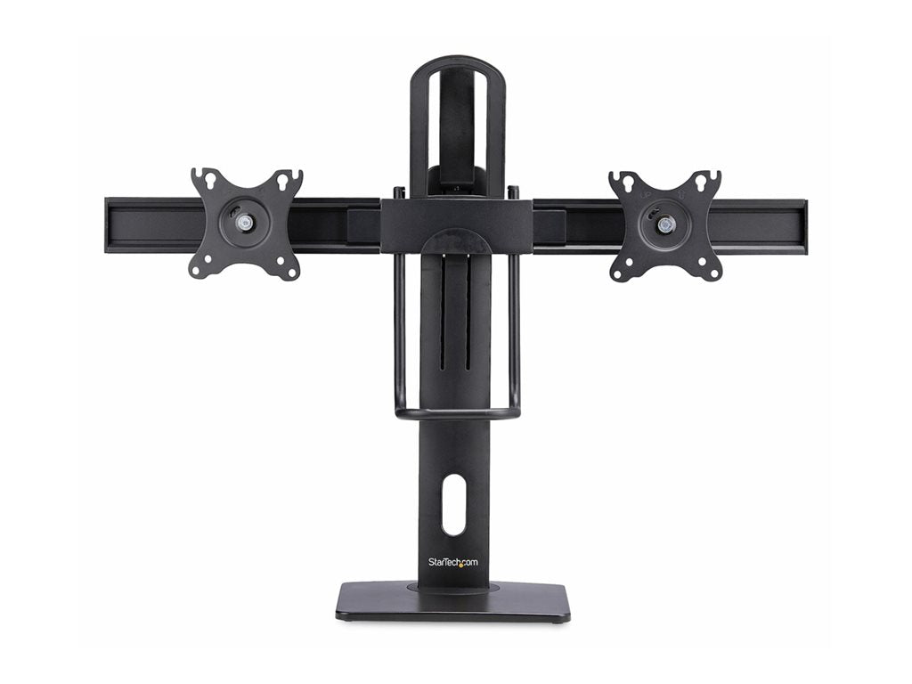 StarTech.com Crossbar Dual Monitor Desk Stand, Double 27inch Screens/VESA - Stand - for 2 monitors - plastic, aluminum, steel 2MC1S-MONITOR-STAND