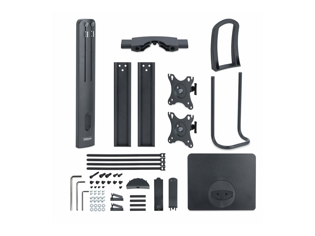 StarTech.com Crossbar Dual Monitor Desk Stand, Double 27inch Screens/VESA - Stand - for 2 monitors - plastic, aluminum, steel 2MC1S-MONITOR-STAND